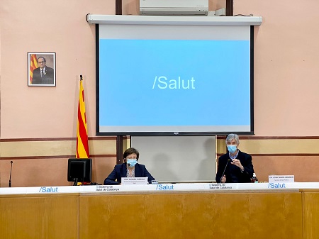 Josep Maria Argimon i Carmen Cabezas durant la roda de premsa