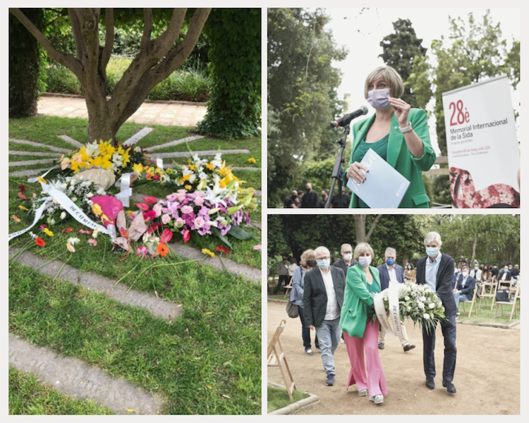 fotos de l'ofrena floral de la consellera Verges i conseller Argimon