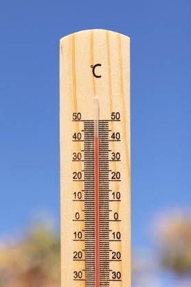 imatge termòmetre que indica augment de la temperatura