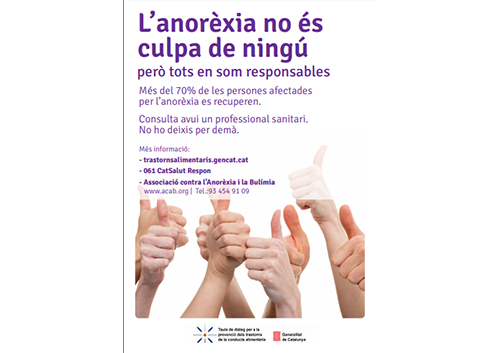 "L'anorèxia no és culpa de ningú"