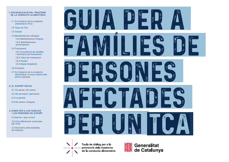 Portada de la Guia per a famílies de persones afectades per un TCA
