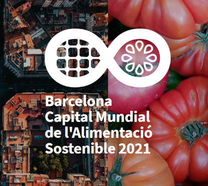 Logotip de Barcelona Capital Mundial de l’Alimentació Sostenible 2021